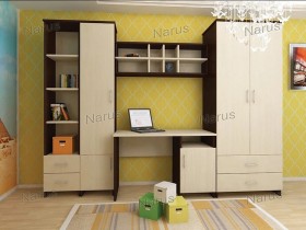 Детская Студент Комплект мебели (Дуб сонома/Белый) в Кемерово - kemerovo.katalogmebeli.com | фото 1