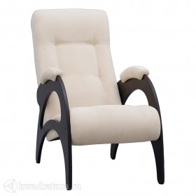 Кресло для отдыха Неаполь Модель 9 без лозы (Венге-эмаль/Ткань Ваниль Verona Vanilla) в Кемерово - kemerovo.katalogmebeli.com | фото