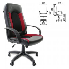 Кресло офисное BRABIX Strike EX-525 (черно-красный) в Кемерово - kemerovo.katalogmebeli.com | фото 1