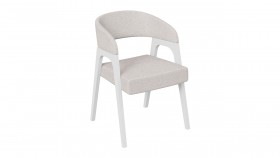 Кресло «Техас 1» (Белый матовый/Шенилл Estetica Vanille №220) в Кемерово - kemerovo.katalogmebeli.com | фото