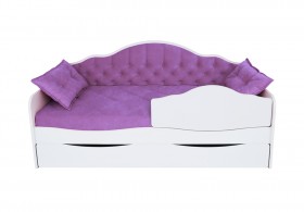Кровать 170 серии Иллюзия Лайт 1 ящик 32 Фиолетовый (подушки) в Кемерово - kemerovo.katalogmebeli.com | фото