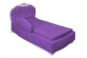 Кровать 190 Гармония Lux 32 Фиолетовый (мягкий бортик) в Кемерово - kemerovo.katalogmebeli.com | фото
