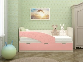 Кровать Бабочки 1,6м (Розовый металлик) в Кемерово - kemerovo.katalogmebeli.com | фото