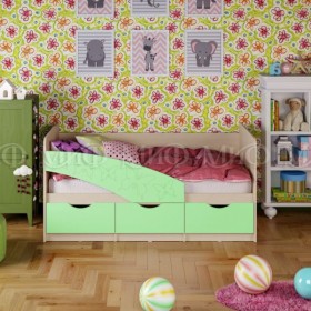 Кровать Бабочки 1,8м (Салат матовый) в Кемерово - kemerovo.katalogmebeli.com | фото