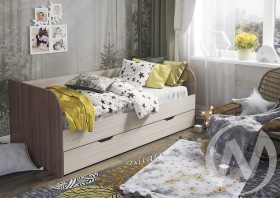 Кровать детская Балли 2-х уровневая (шимо темный/шимо светлый) в Кемерово - kemerovo.katalogmebeli.com | фото