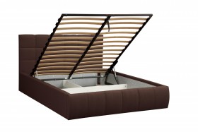 Кровать "Диана" ш. 1600 (Н=1010мм) (жаккард шоколад) в Кемерово - kemerovo.katalogmebeli.com | фото