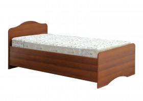 Кровать одинарная 900-1 без матраса (круглые спинки) Орех Таволато в Кемерово - kemerovo.katalogmebeli.com | фото