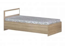 Кровать одинарная 900-2 без матраса (прямые спинки) Дуб Сонома в Кемерово - kemerovo.katalogmebeli.com | фото