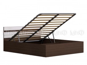 Кровать с подъемным механизмом Нэнси 1,6м (Венге/Белый глянец) в Кемерово - kemerovo.katalogmebeli.com | фото