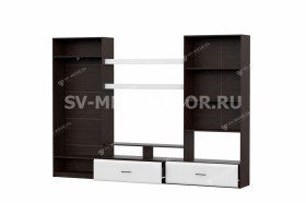 Мебель для гостиной МГС 7 Исполнение 1 Дуб Венге/Белый глянец в Кемерово - kemerovo.katalogmebeli.com | фото
