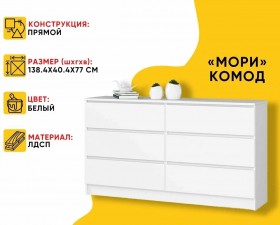 МС Мори Комод МК 1380.6 (МП/3) Белый в Кемерово - kemerovo.katalogmebeli.com | фото 20