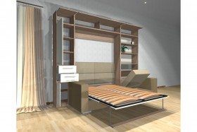 Шкаф-кровать с диваном Каролина в Кемерово - kemerovo.katalogmebeli.com | фото 3
