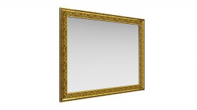 Зеркало навесное "Айрум"/(дуб кальяри / профиль: золото с орнаментом) в Кемерово - kemerovo.katalogmebeli.com | фото
